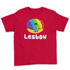 Lesbow Rainbow Donut Gay Pride Month t-shirt Shirt Tee Gift Youth Tee - Red