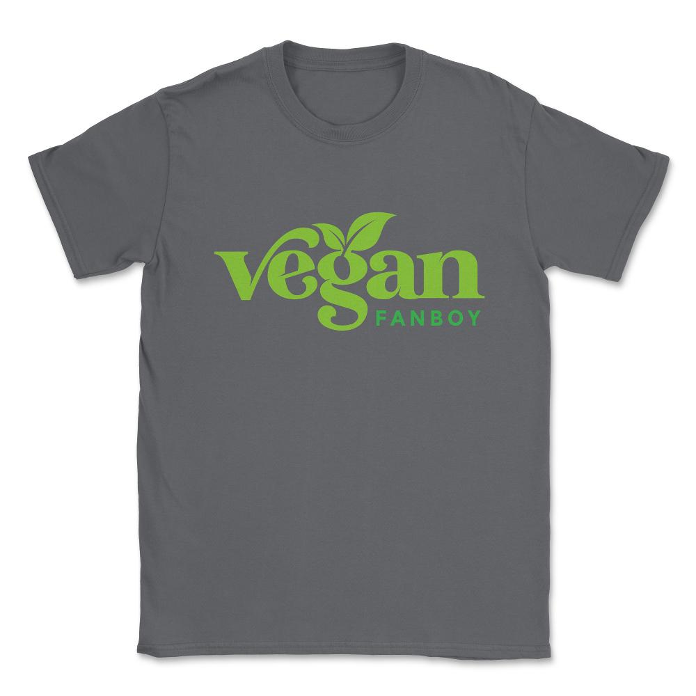 Vegan Fanboy Hand-Drawn Lettering Design Gift product Unisex T-Shirt - Smoke Grey