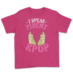 I speak Fluent K-Pop Korean Love Sign Fingers for Music Fans print - Heliconia