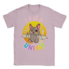 I am a Unibat Halloween Funny Unicorn Bat Gift Unisex T-Shirt - Light Pink