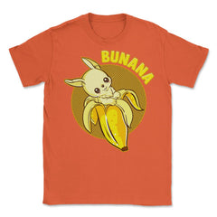 Cute Bunny Coming Out of a banana Funny Humor Gift print Unisex - Orange
