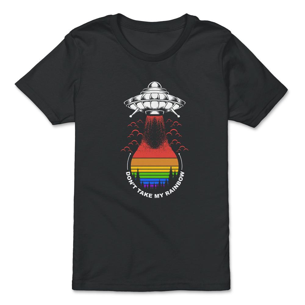 Rainbow Alien LGBT UFO Don't Take My Rainbow print - Premium Youth Tee - Black
