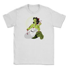 Pin up Zombie Girl Halloween costume T-Shirts Gifts Unisex T-Shirt - White