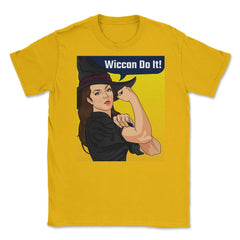 Rosie the Riveter Wiccan Do It! Feminist Witch Retro print Unisex - Gold