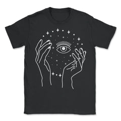 Psychic Crystal Ball Formed By Stars Witchy Aesthetic Artsy product - Unisex T-Shirt - Black