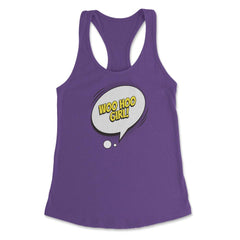 Woo Hoo Girl with a Comic Thought Balloon Graphic graphic Women's - Purple