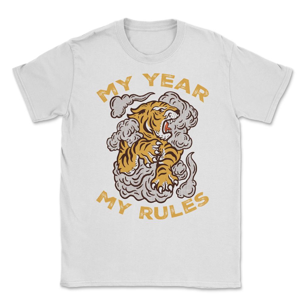 My Year My Rules Retro Vintage Year of the Tiger Meme Quote design - White