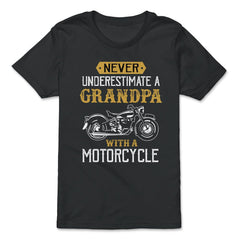 Never Underestimate a Grandpa with a motorcycle product Gift - Premium Youth Tee - Black