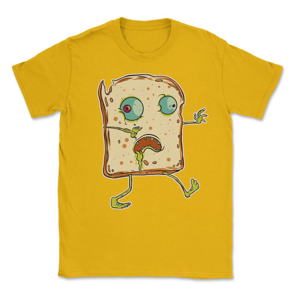 Zombie Bread Funny Halloween Character Trick'Treat Unisex T-Shirt - Gold