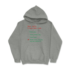 Santa Check list Funny Humor XMAS T-Shirt Gifts Hoodie - Grey Heather