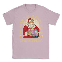 We Wish You A Bath Bomb Christmas Retro Vintage Santa graphic Unisex - Light Pink