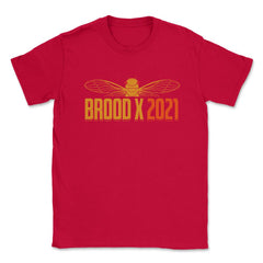 Cicada Brood X 2021 Reemergence Theme Minimalist product Unisex - Red