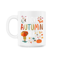 I Love Autumn Air Fall Design Gift graphic - 11oz Mug - White