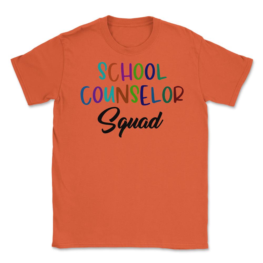 Funny School Counselor Squad Colorful Coworker Counselors design - Orange
