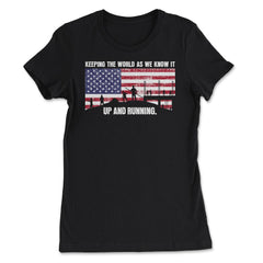 Patriotic Construction Worker Keeping The World Running product - Women's Tee - Black