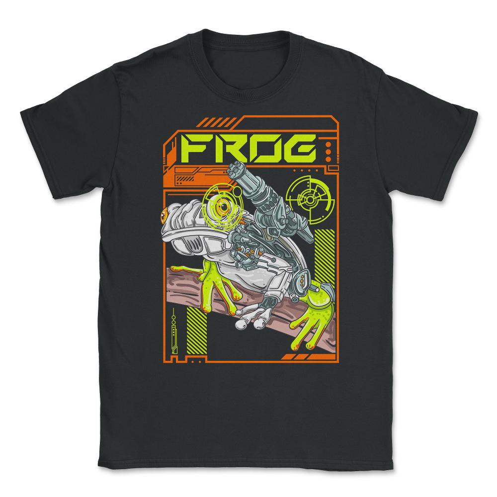 Frog Robotic Pet Mechanical Animal Frog Pet design Unisex T-Shirt - Black
