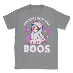 I'm just here for the boos Funny Halloween Unisex T-Shirt - Grey Heather
