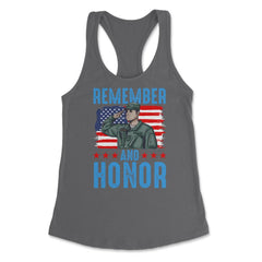 Remember and Honor Memorial Day US Flag Military Patriot design - Dark Grey