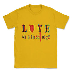 Love at First Bite Unisex T-Shirt - Gold
