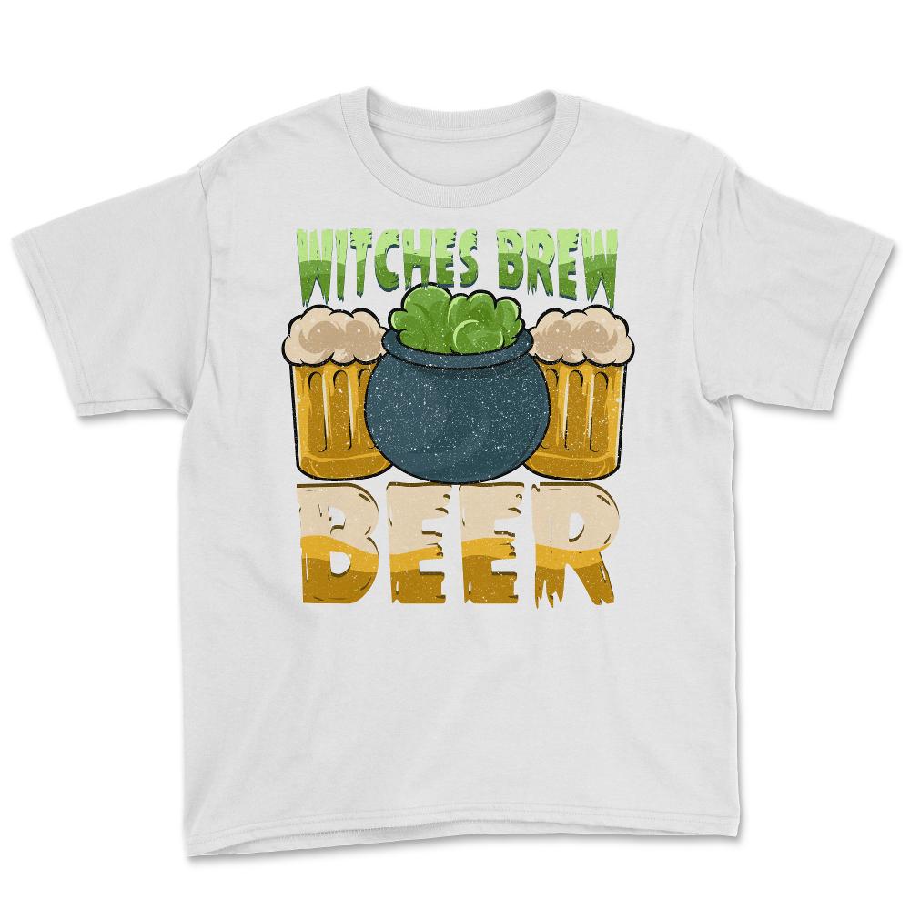 Halloween Witches Brew Beer Costume Design product Youth Tee - White