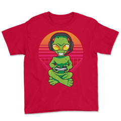 Alien Gamer Extraterrestrial Life Funny Design Gift design Youth Tee - Red