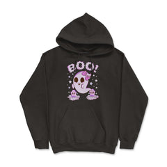 Boo! Girl Cute Ghost Funny Humor Halloween Hoodie - Black
