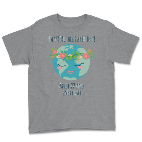 Happy Mother Earth Day Youth Tee - Grey Heather