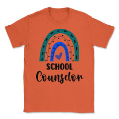 School Counselor Cute Rainbow Colorful Career Profession graphic - Orange