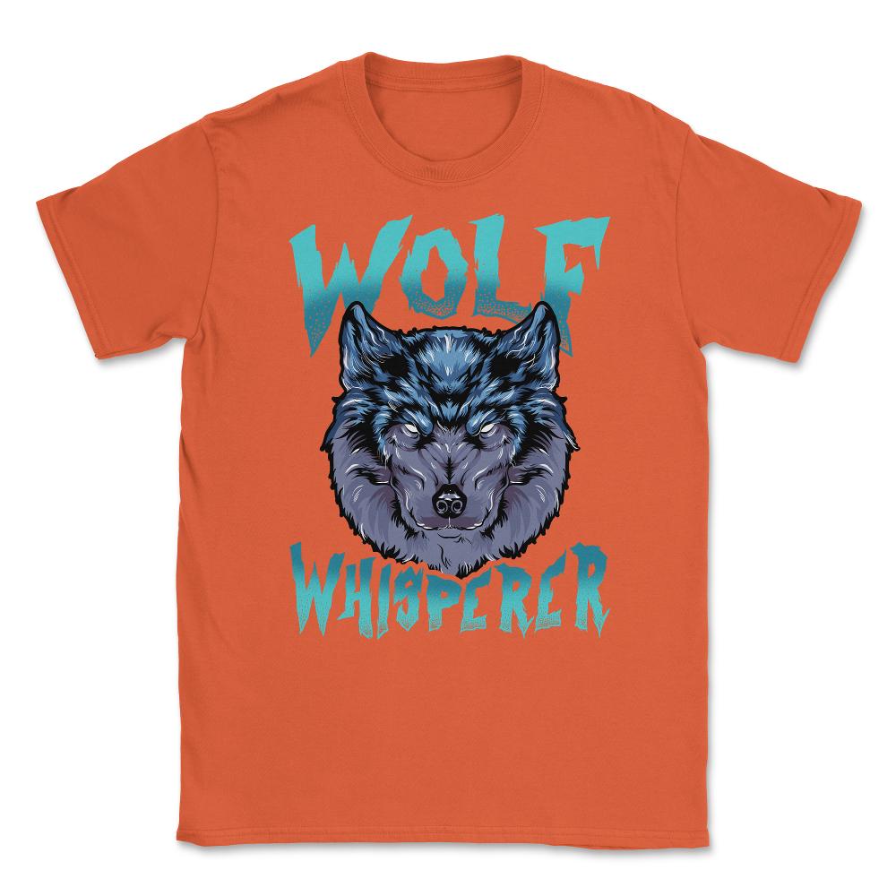Wolf Whisperer Grunge Halloween Unisex T-Shirt - Orange