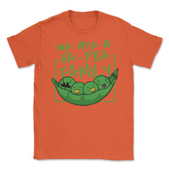 We Are A Ha-Pea Family Peas Inside A Pod Happy Foodie Pun product - Orange