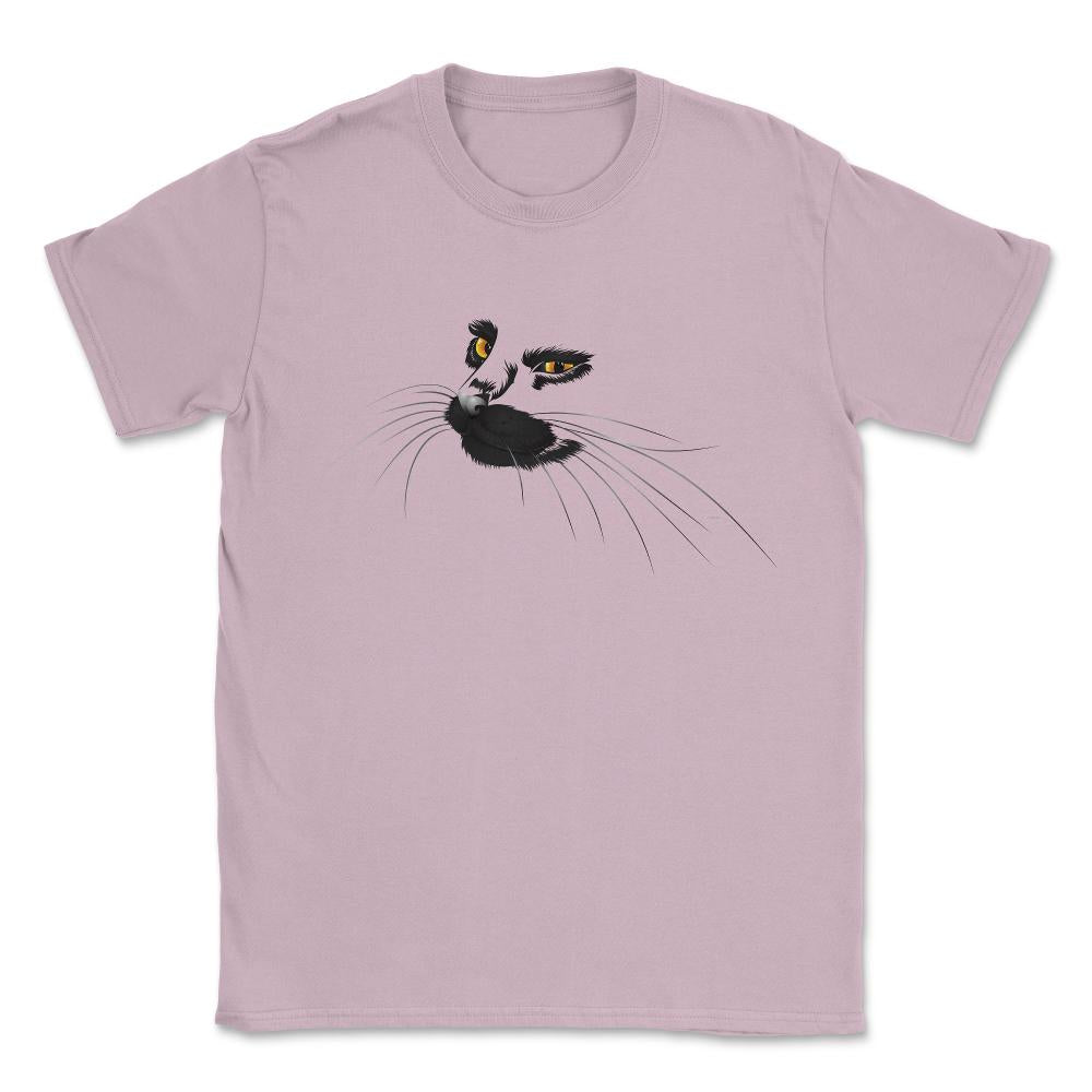 Black Cat Face Halloween T Shirt  & Gifts Unisex T-Shirt - Light Pink