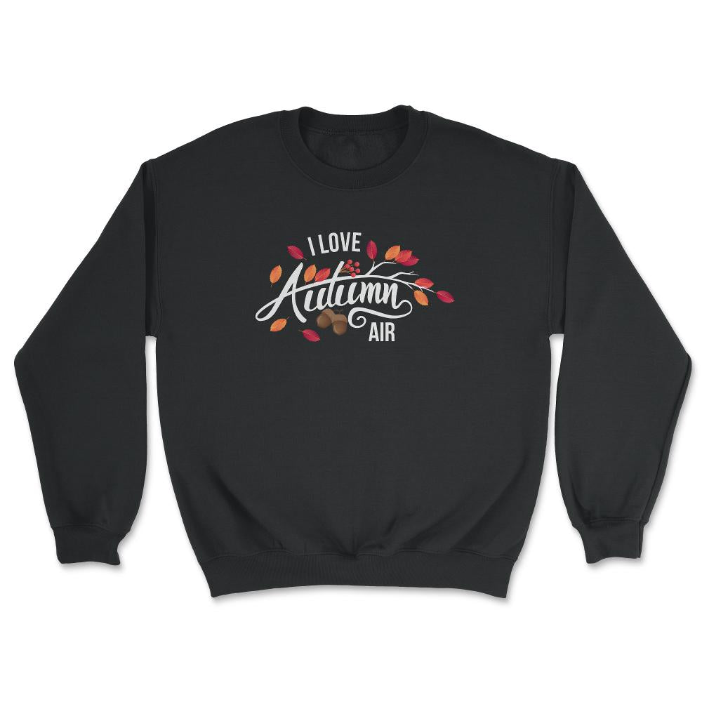 I Love Autumn Air Leaves Design print - Unisex Sweatshirt - Black