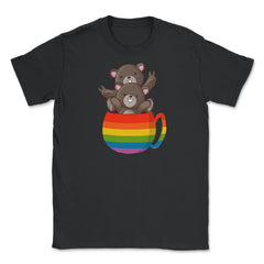 Bear Rainbow Flag Bears Cup Gay Pride graphic Unisex T-Shirt - Black