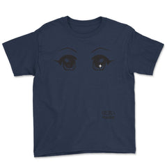 Anime Please! Eyes T-Shirt Gifts Shirt  Youth Tee - Navy