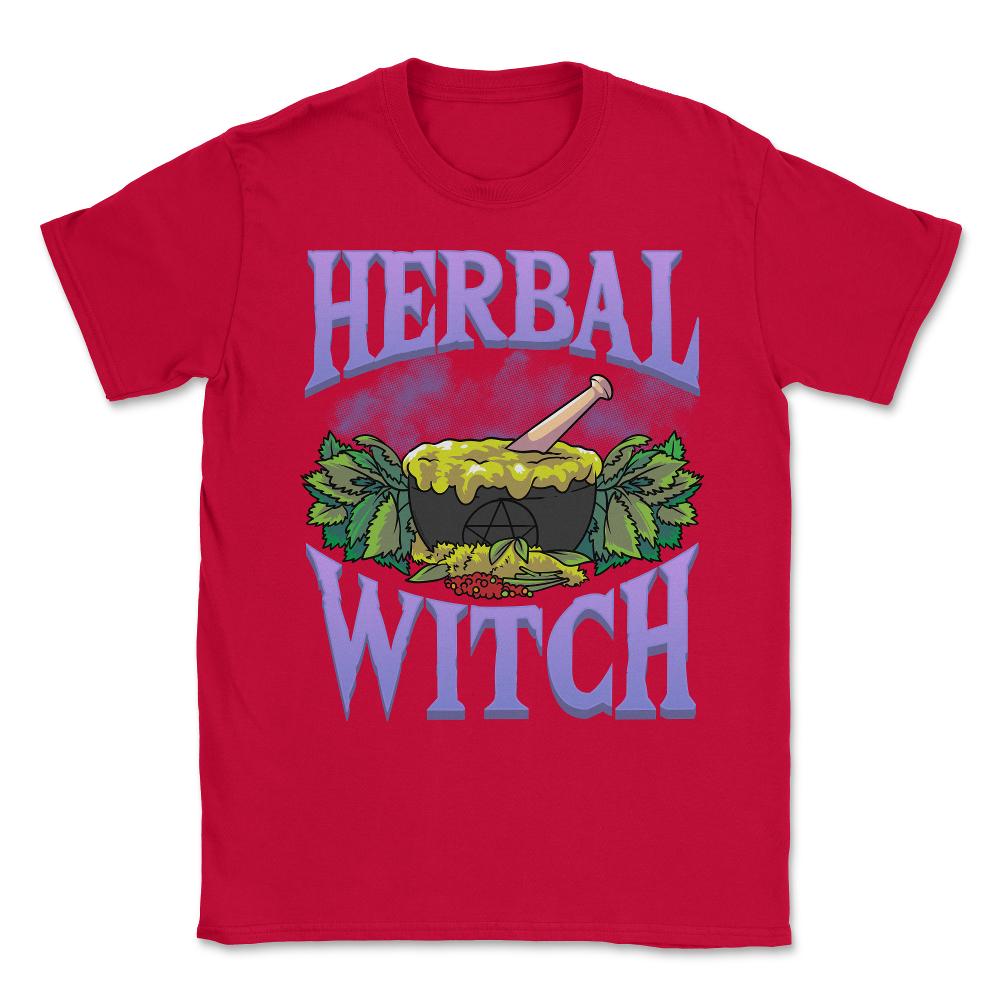 Herbal Witch Funny Apothecary & Herbalism Humor design Unisex T-Shirt - Red