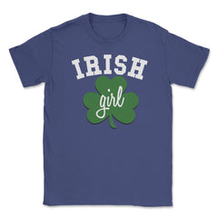Irish Girl Saint Patricks Day Celebration Unisex T-Shirt - Purple