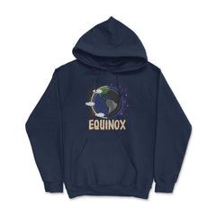 March Equinox on Earth Day & Night Cool Gift print Hoodie - Navy