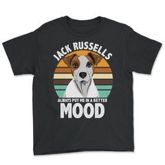 Jack Russells Always Put Me In A Better Mood print - Youth Tee - Black