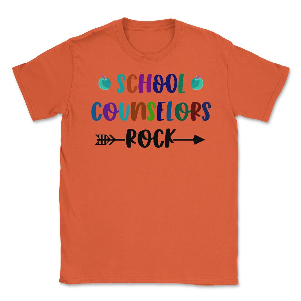 Funny School Counselors Rock Trendy Counselor Appreciation product - Orange
