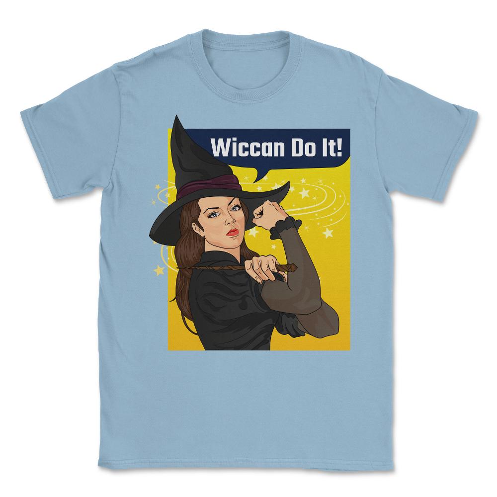 Rosie the Riveter Wiccan Do It! Feminist Witch Retro product Unisex - Light Blue
