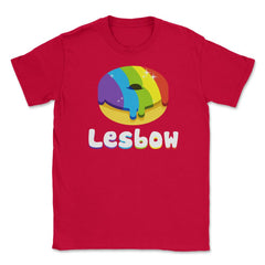 Lesbow Rainbow Donut Gay Pride Month t-shirt Shirt Tee Gift Unisex - Red