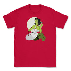 Pin up Zombie Girl Halloween costume T-Shirts Gifts Unisex T-Shirt - Red