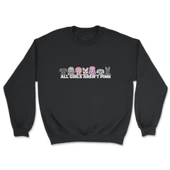 Demigirl All Girls Aren’t Pink Female & Agender Color Flag P graphic - Unisex Sweatshirt - Black
