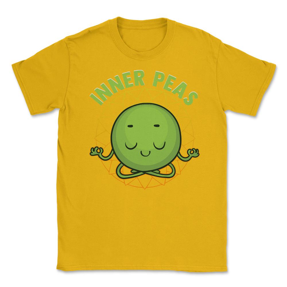 Inner Peas Funny Inner Peace Foodie Pun Meme design Unisex T-Shirt - Gold