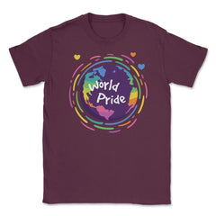 World Pride t-shirt Gay Pride Month Shirt Tee Gift Unisex T-Shirt - Maroon