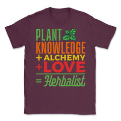Herbalist Definition Funny Apothecary & Herbalism Humor graphic - Maroon