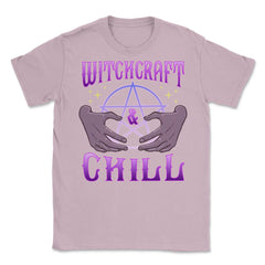Witchcraft and Chill Occult Pentagram Halloween Unisex T-Shirt - Light Pink