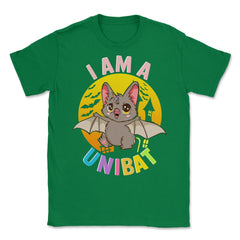I am a Unibat Halloween Funny Unicorn Bat Gift Unisex T-Shirt - Green