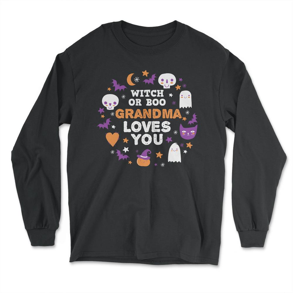 Witch or Boo Grandma Loves You Halloween Reveal product - Long Sleeve T-Shirt - Black