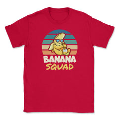 Banana Squad Lovers Funny Banana Fruit Lover Cute graphic Unisex - Red